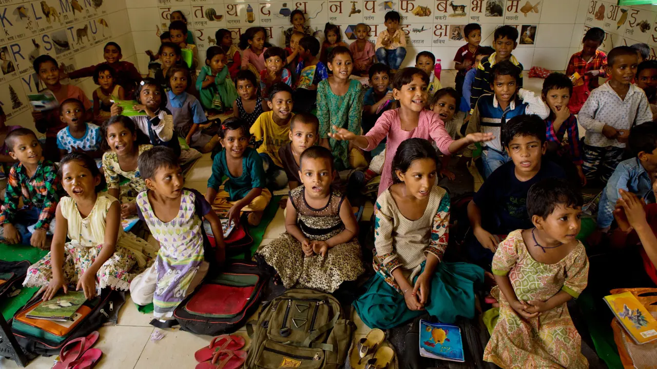 A classroom full of children