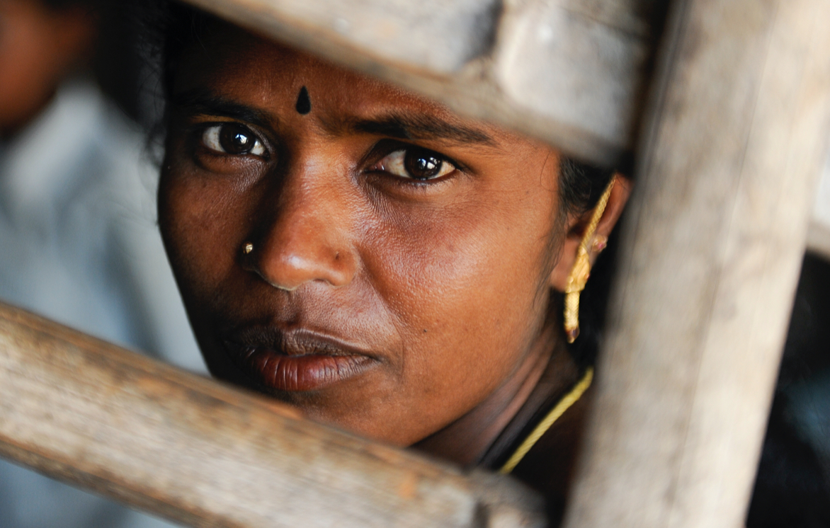 close up on a woman looking serious