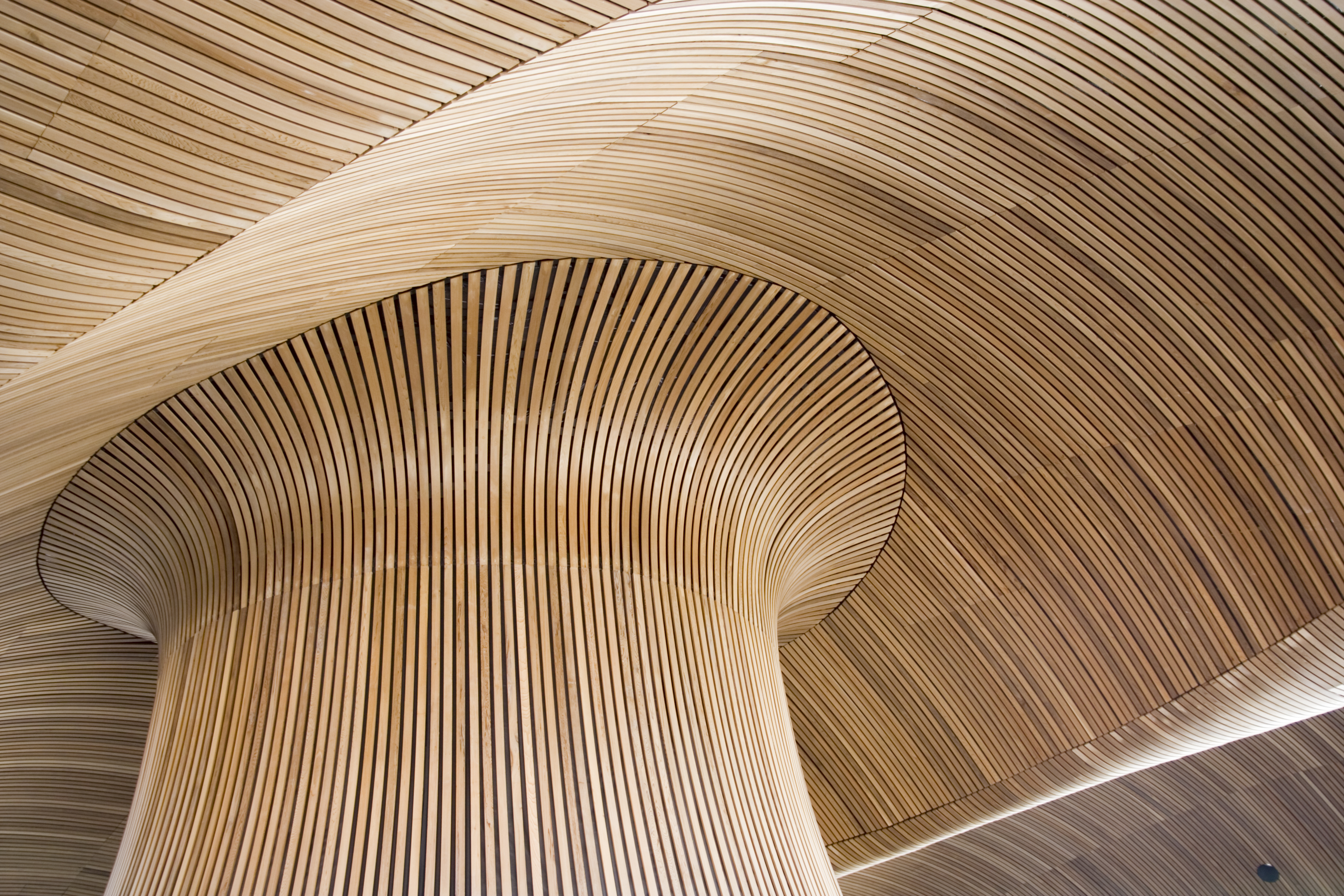 close up of abstract wooden architecture