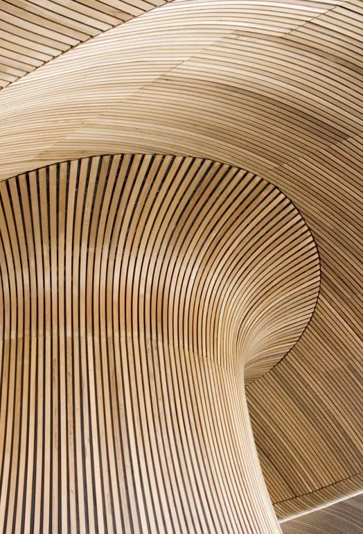 close up of abstract wooden architecture