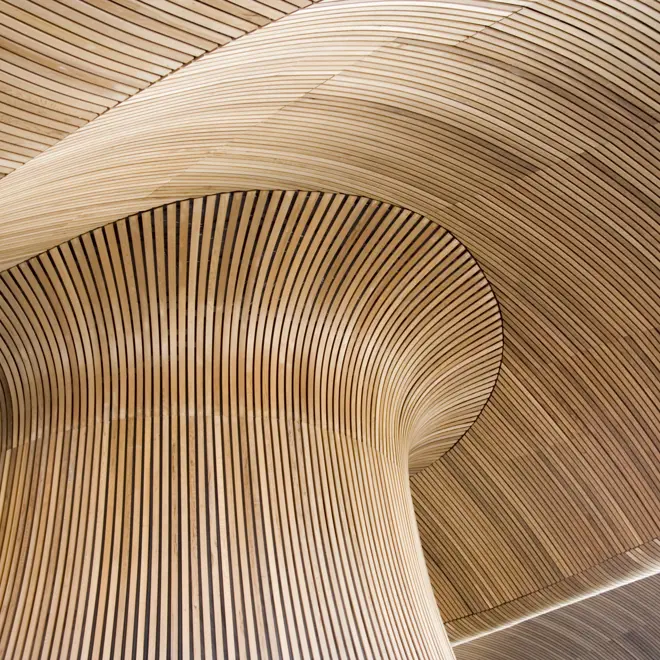 close up of abstract wooden architecture