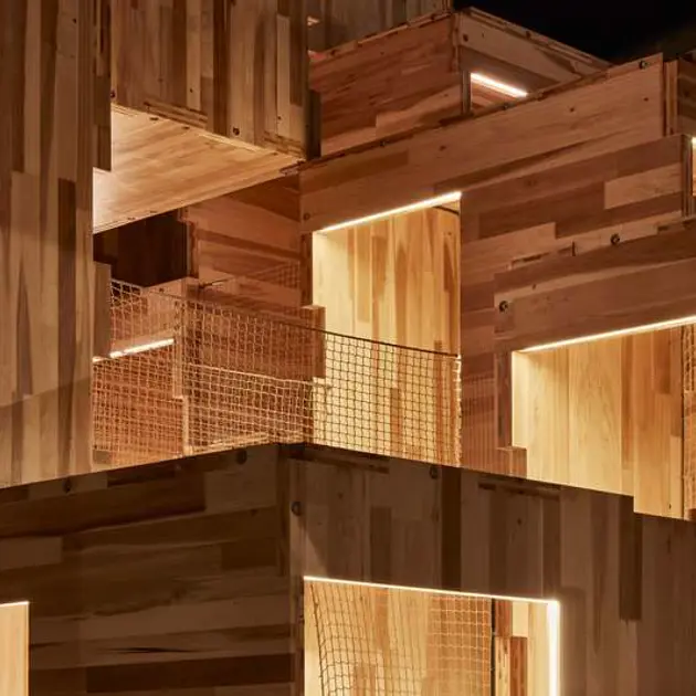 wooden architecture abstract image