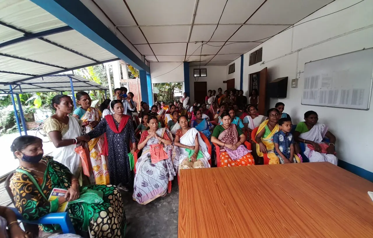 Focussed group discussion with female memebrs of SHG's